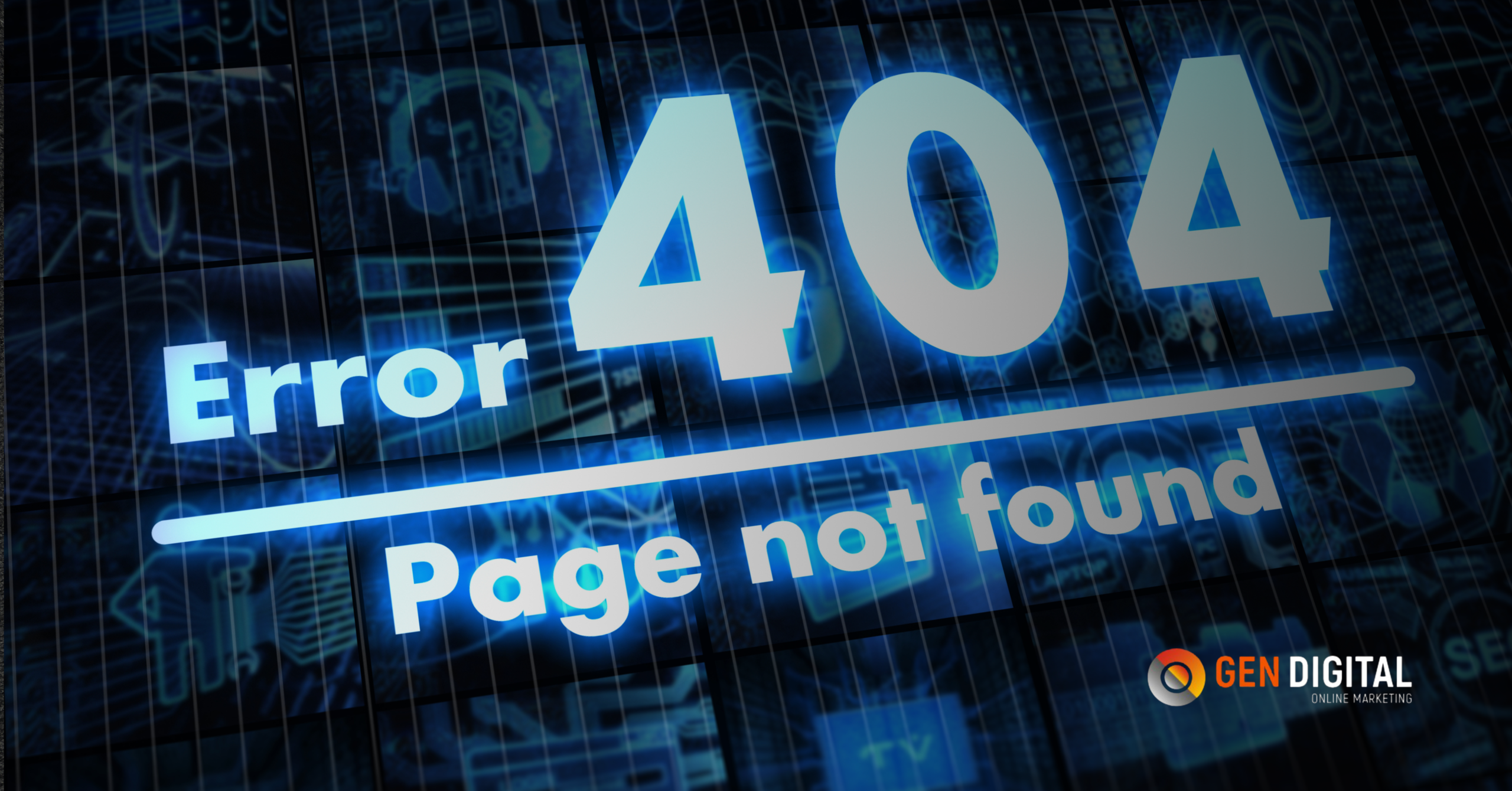 Error 404 en pantalla representando fallos SEO que afectan el posicionamiento web