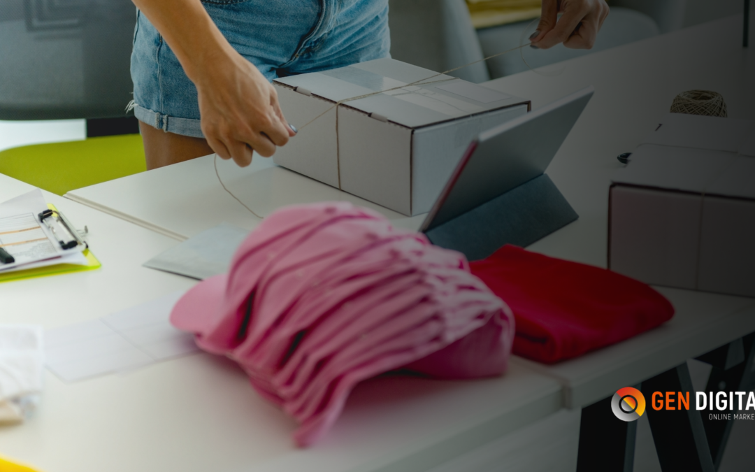 Productos promocionales, packaging corporativo y cajas personalizadas preparados para una estrategia de merchandising corporativo que fortalece el reconocimiento de marca en Perú.